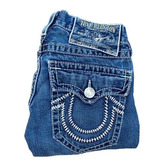 Vintage True Religion Jeans Size 30 BILLY BIG T Blue - Picture 1 of 8